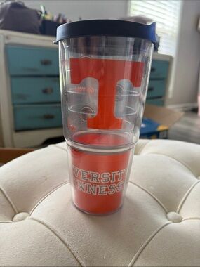 tervis Orange and White University Tumbler with Logo